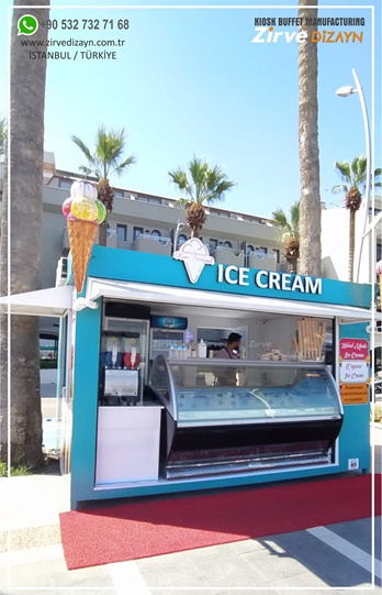 ice cream kiosk design outdoor