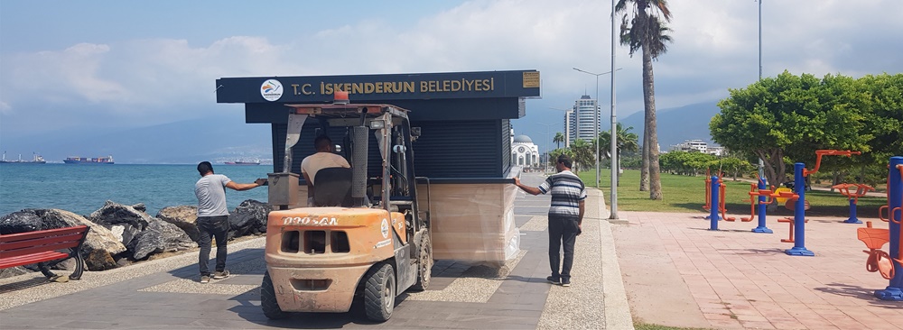 iskenderun belediyesi kiosk büfe